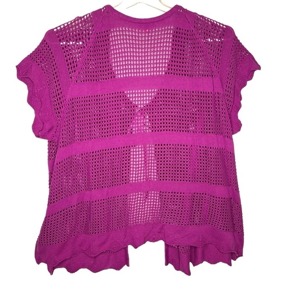 Woman Within Pink Floral Sleeveless Maxi Dress with Crochet Sweater Size 4X NWT - Picture 5 of 15